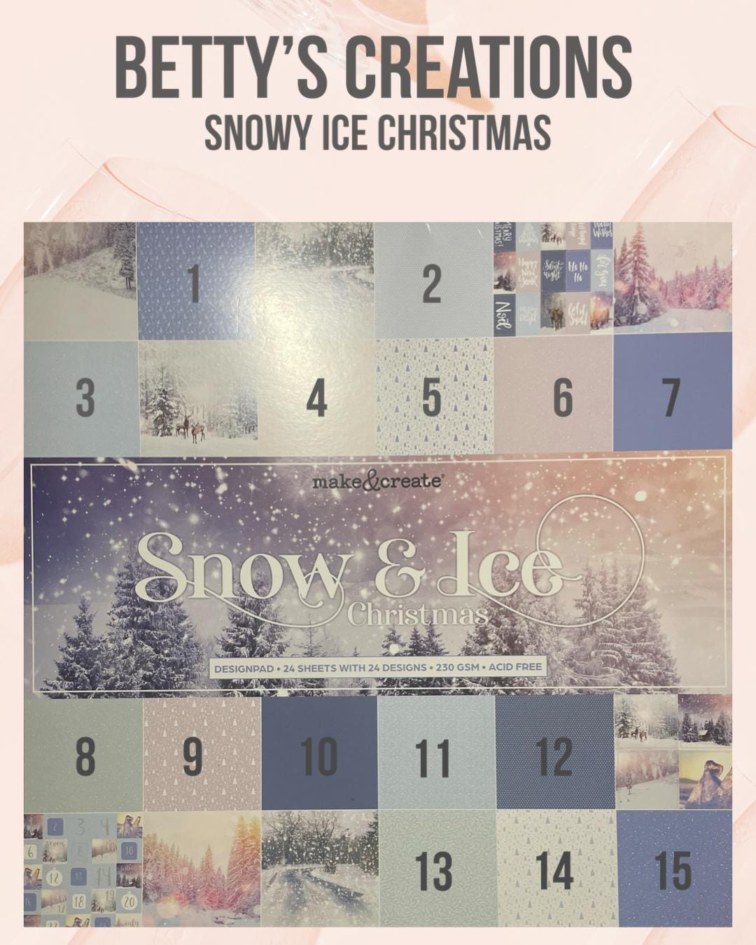 Snowy Christmas Theme, Medium Gift Box, Great for Baubles, Tumbler Glass, Candles, Small Gifts, All Personalise Christmas Gifts