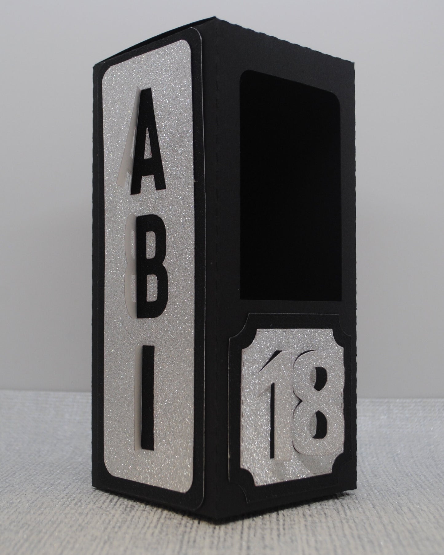 Wine Glass Gift Box Holder with ‘Age and Name’