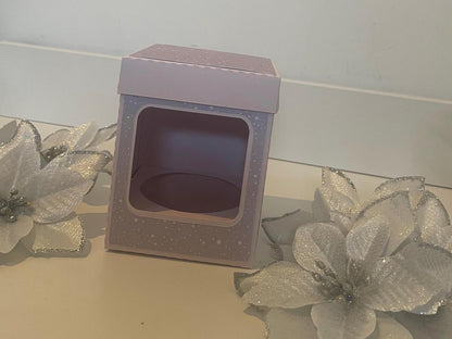 Snowy Christmas Theme, Medium Gift Box, Great for Baubles, Tumbler Glass, Candles, Small Gifts, All Personalise Christmas Gifts