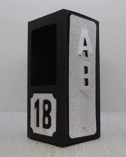 Wine Glass Gift Box Holder with ‘Age and Name’