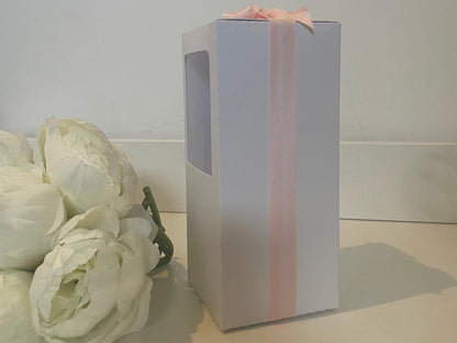 Wine Glass Gift Box Holder with Ribbon