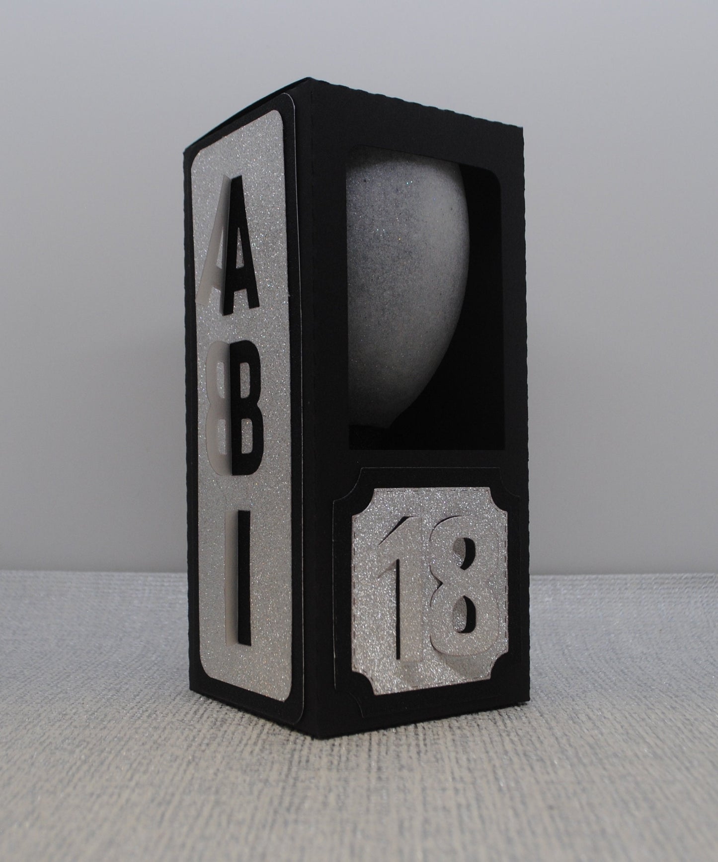 Wine Glass Gift Box Holder with ‘Age and Name’