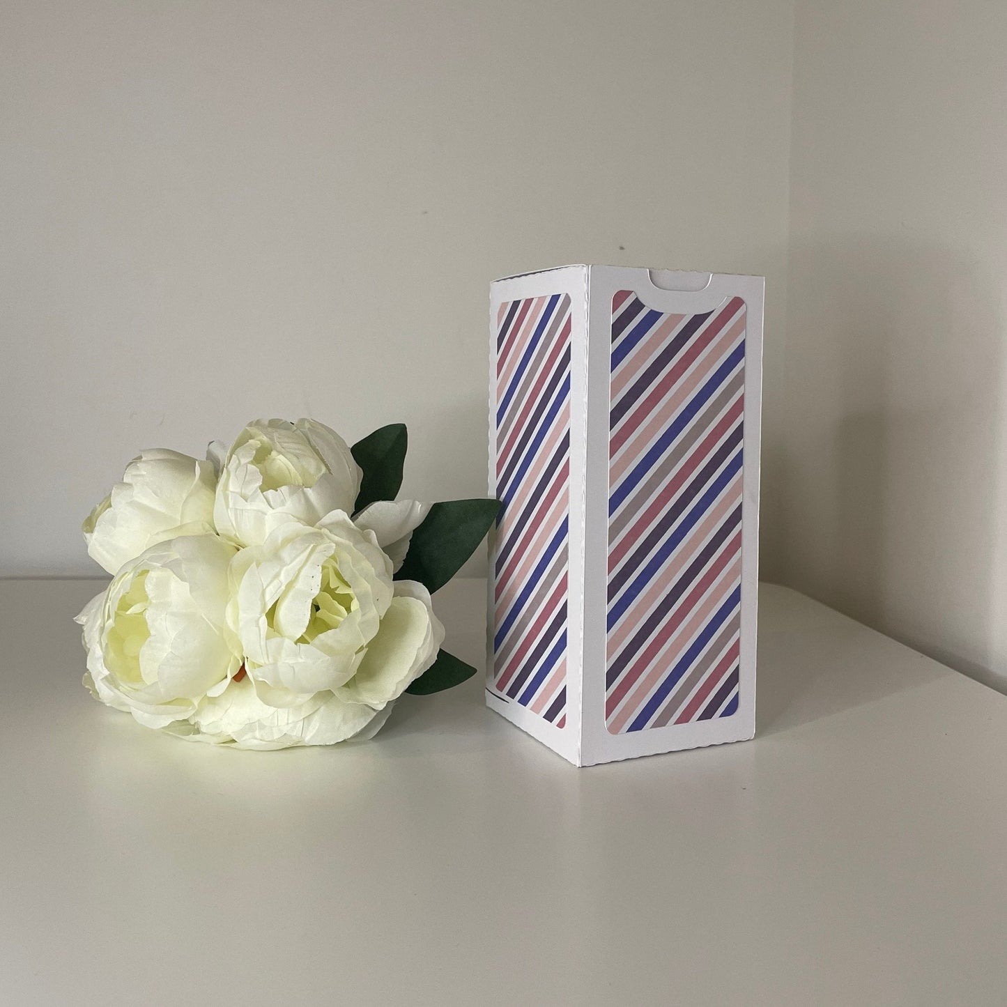 Made With Love Sentiment & Pattern Panels, Wine Glass Gift Box Holder, Great Gift Box for your Personalised Glasses