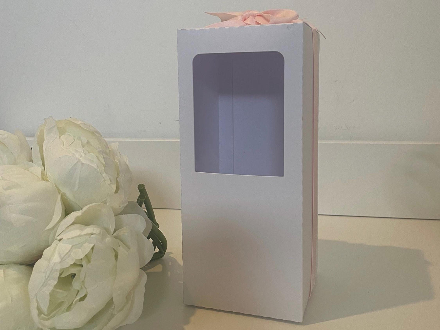 Wine Glass Gift Box Holder with Ribbon