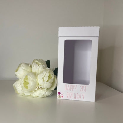 Happy Birthday Gin Glass Gift Box Holder, Great for all Gin Glasses, Great Gift Box for your Personalised Gin Glasses