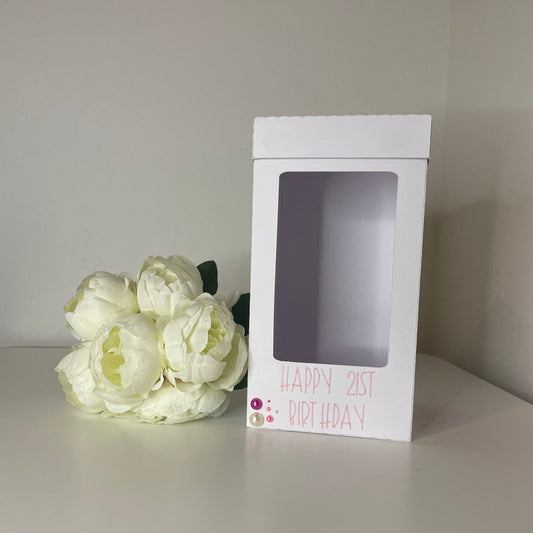 Happy Birthday Gin Glass Gift Box Holder, Great for all Gin Glasses, Great Gift Box for your Personalised Gin Glasses