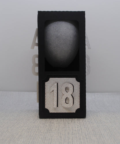Wine Glass Gift Box Holder with ‘Age and Name’
