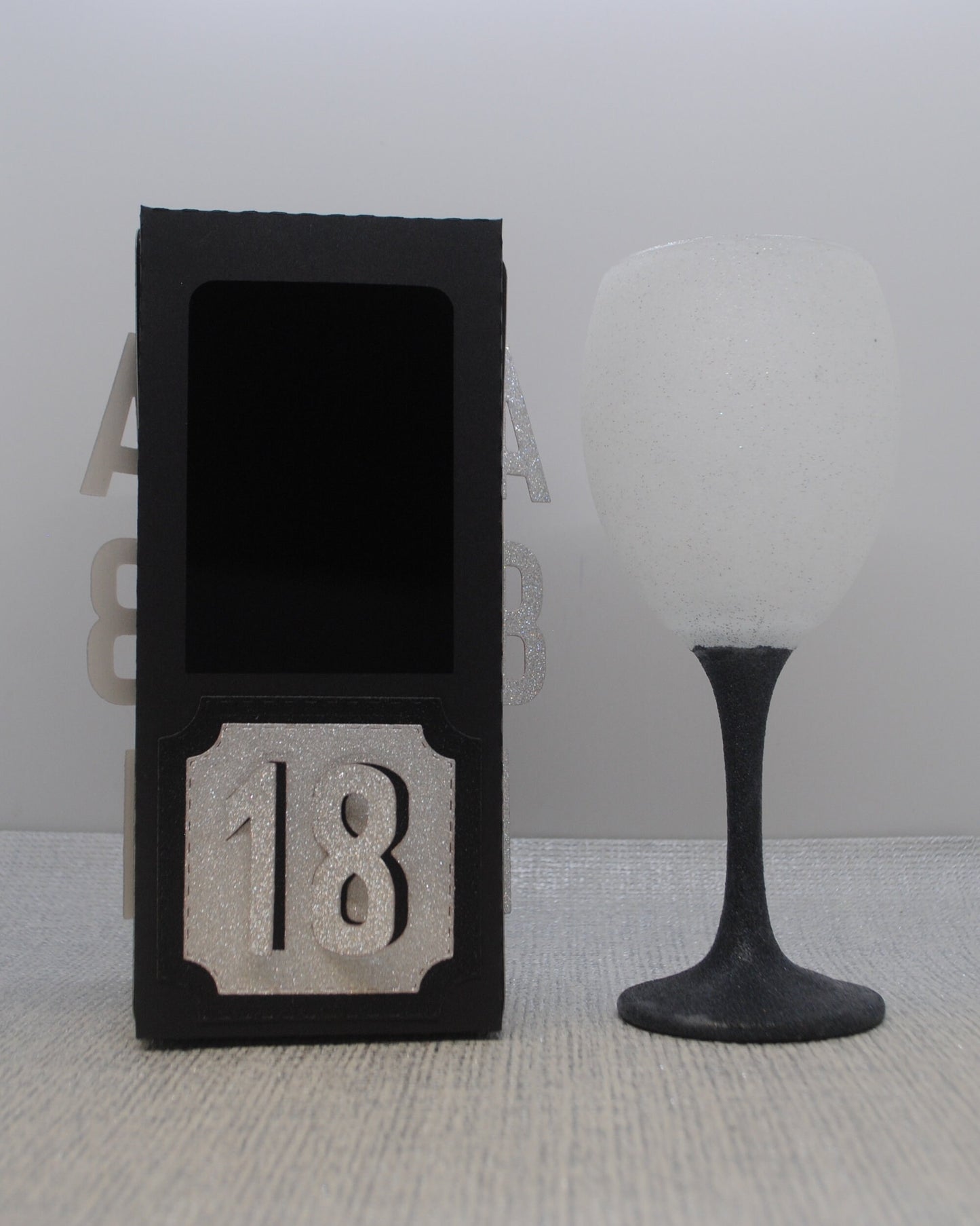 Wine Glass Gift Box Holder with ‘Age and Name’