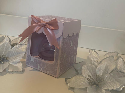 Snowy Christmas Theme, Medium Gift Box, Great for Baubles, Tumbler Glass, Candles, Small Gifts, All Personalise Christmas Gifts