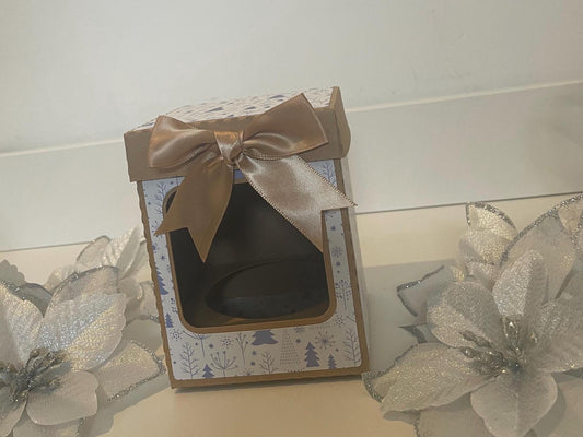 Snowy Christmas Theme, Medium Gift Box, Great for Baubles, Tumbler Glass, Candles, Small Gifts, All Personalise Christmas Gifts