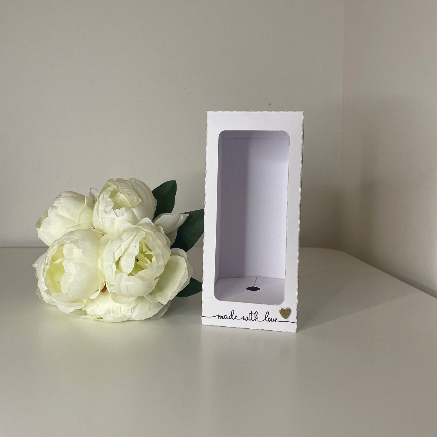 Made With Love Sentiment & Pattern Panels, Wine Glass Gift Box Holder, Great Gift Box for your Personalised Glasses