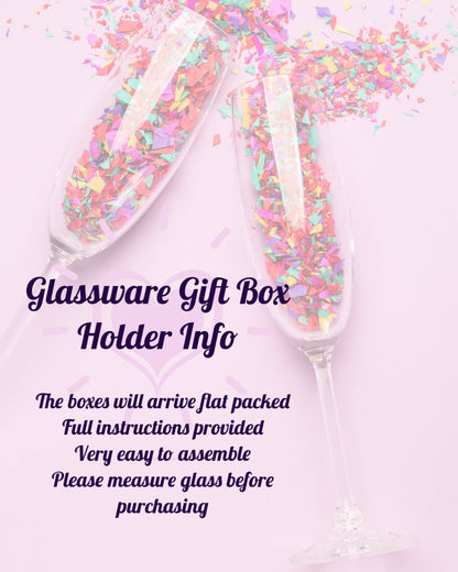 Prosecco Flute Gift Box Holder, Great for Champagne Coupes, Prosecco Glasses, Gift Box for your Personalised Glasses.