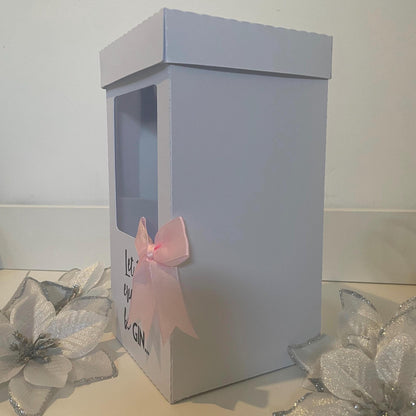 Let the Evening be GIN, Gin Glass Gift Box Holder, Great for all Gin Glasses, Great Gift Box for your Personalised Gin Glasses