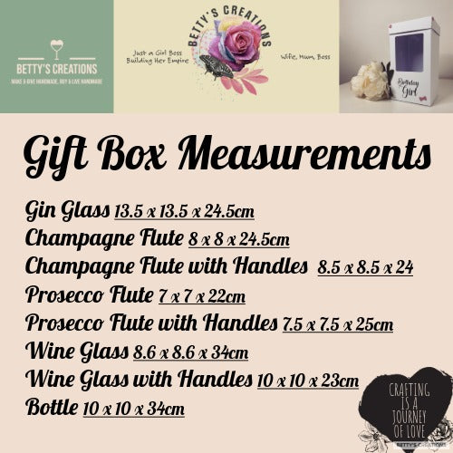 Wine Glass Gift Box Holder with ‘Age and Name’