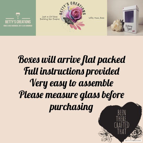 Wine Glass Gift Box Holder with ‘Age and Name’