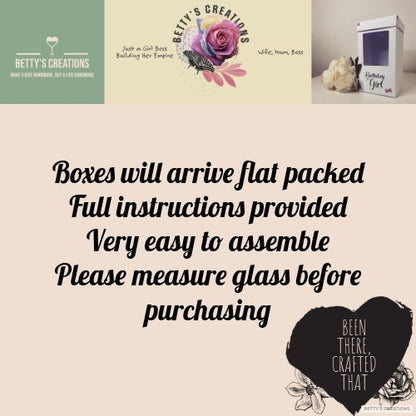 Wine Glass Gift Box Holder with ‘Age and Name’