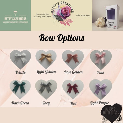 Wine Glass Gift Box Holder with Ribbon