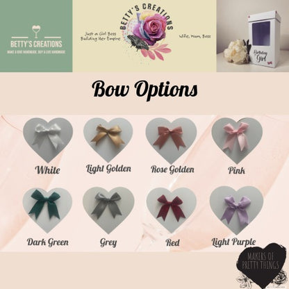 Wine Glass Gift Box Holder with Ribbon