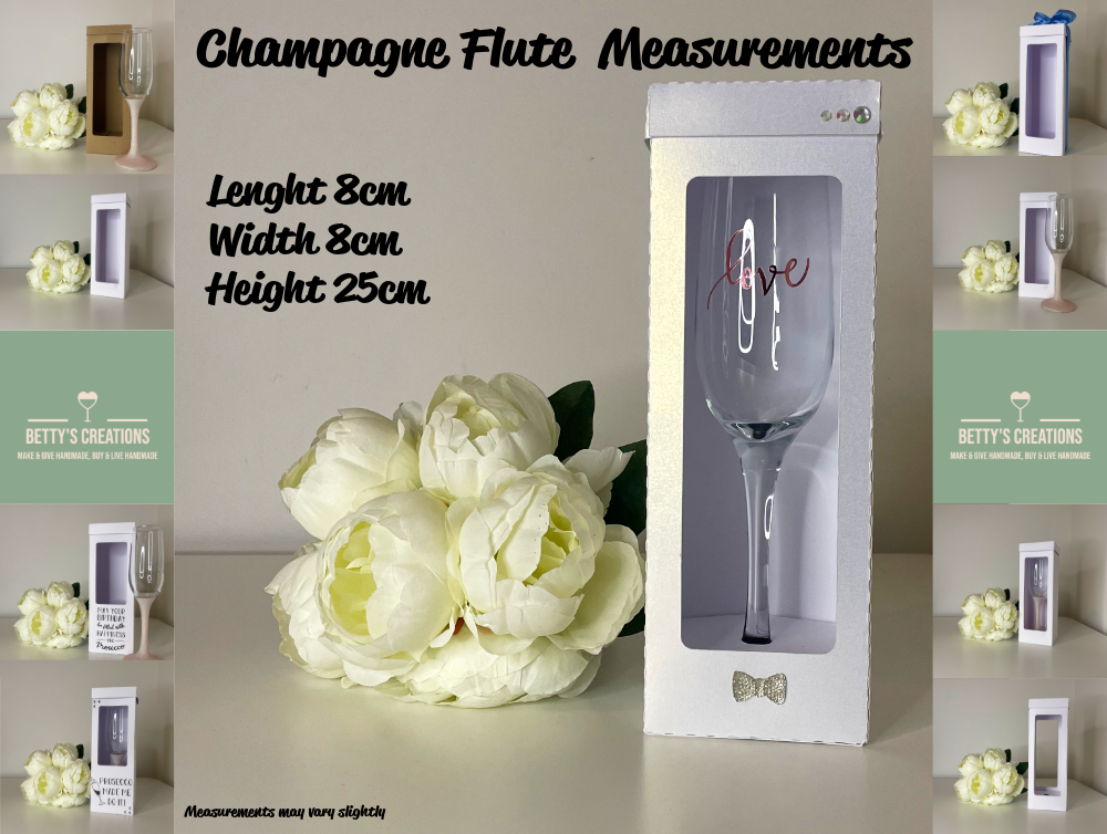 Champagne Flute Gift Box Holder, Great for all Champagne Flutes