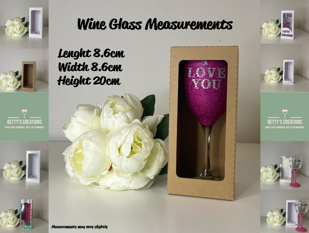 Large Wine Glass Gift Box Holder, Great for all Wine Glasses