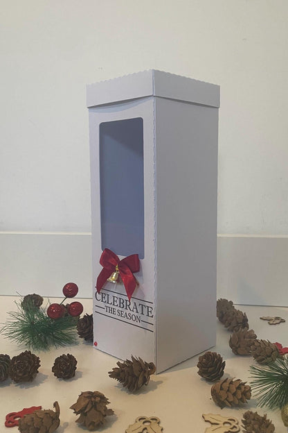 Celebrate the Season, Gin, Champagne and Wine Glass Gift Box Holder, Great Gift Boxes for your Personalised Christmas Glasses