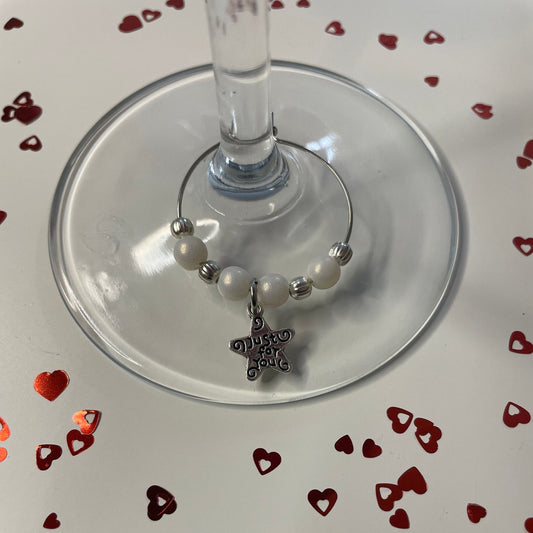 Made With Love..Just For You..Thank You..Hand Made With Love, Wine Glass Charms, Great for all Occasions