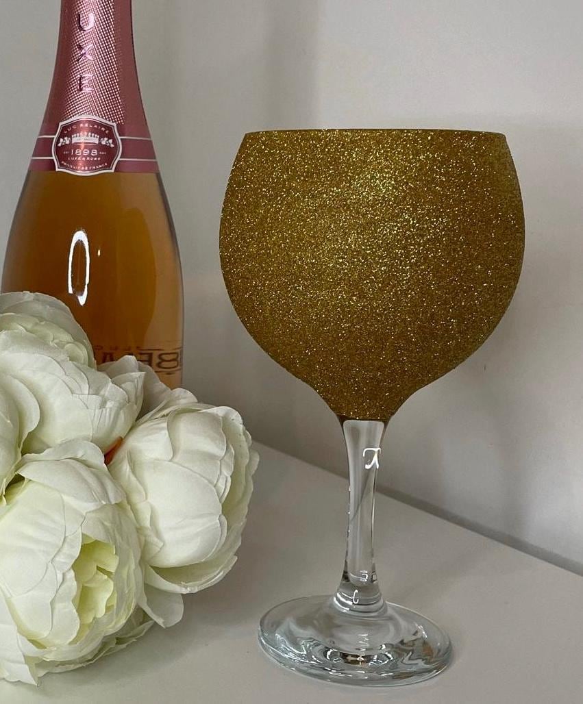 Glitter Gin Glass, Personalise Glitter Glasses for the Perfect Gift, Gifts for all Occasions, Birthdays, Wedding, Parties, Gifts
