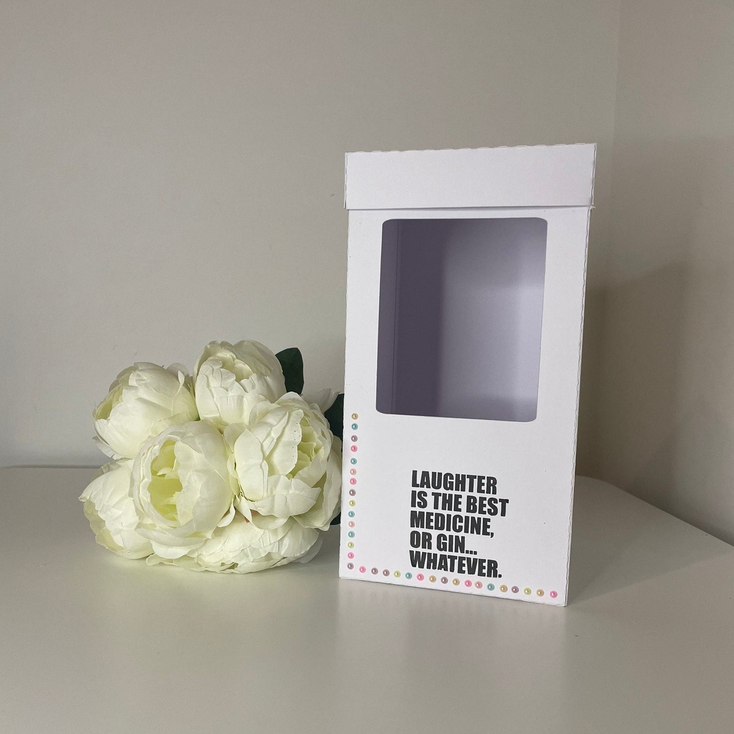 Medicine or Gin Sentiment, Gin Glass Gift Box Holder, Great for all Gin Glasses, Great Gift Box for your Personalised Gin Glasses