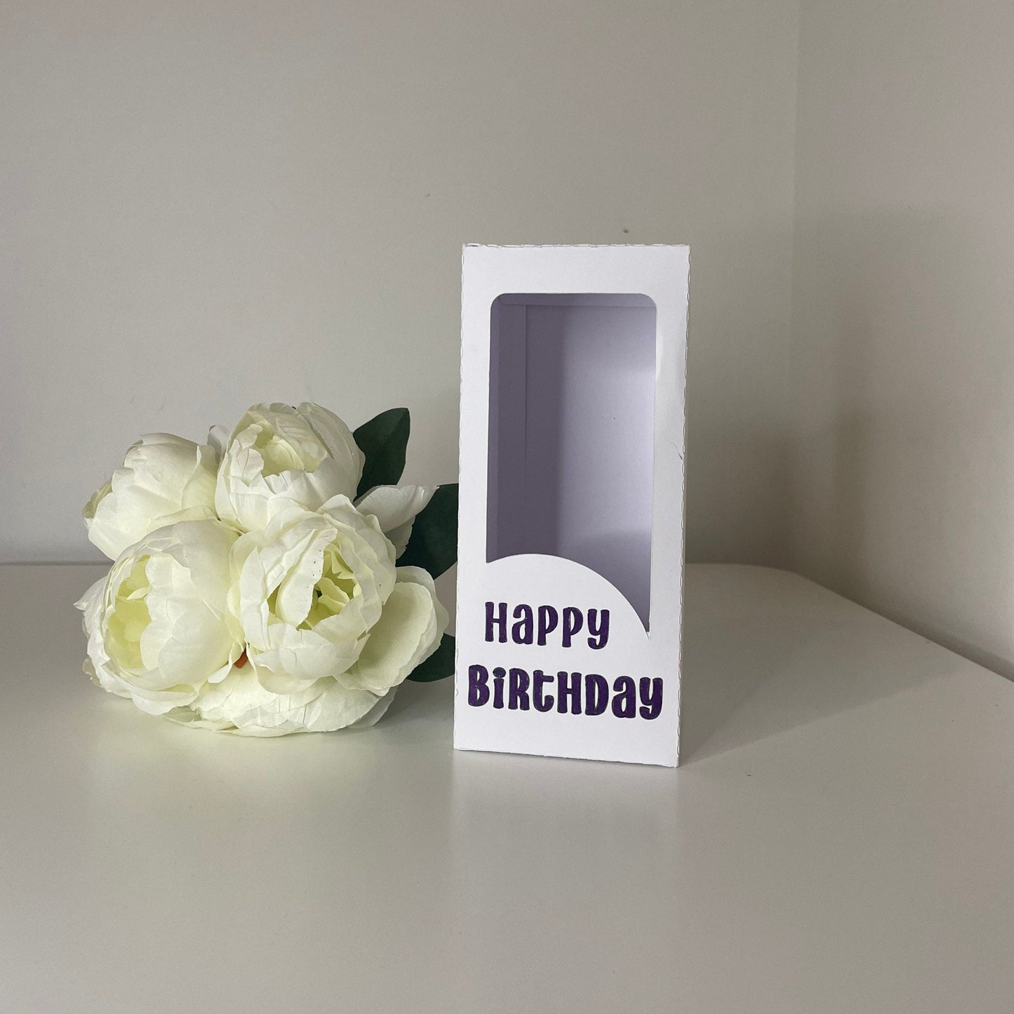 Wine Glass Gift Box Holder with ‘Happy Birthday’