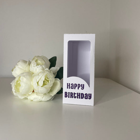 Happy Birthday Wine Glass Gift Box Holder, Great for all Wine Glasses, Great Gift Box for your Personalised Glasses