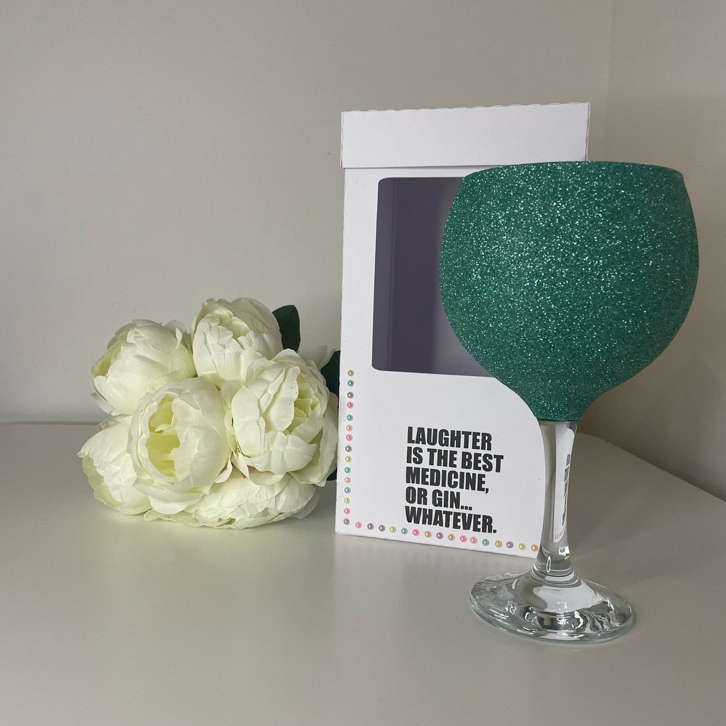 Medicine or Gin Sentiment, Gin Glass Gift Box Holder, Great for all Gin Glasses, Great Gift Box for your Personalised Gin Glasses