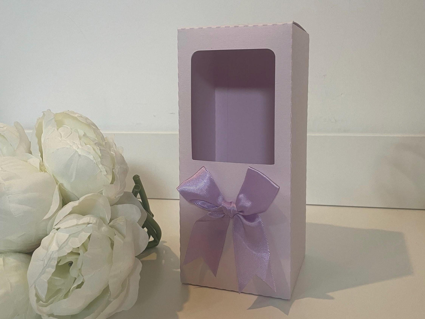 Wine Glass Gift Box Holder with Ribbon