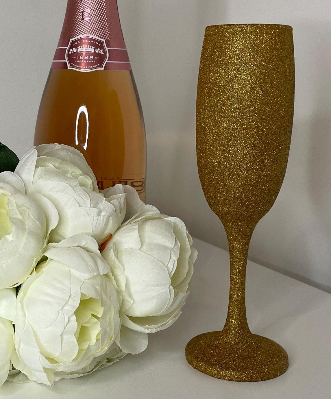 Full Glitter Champagne Flutes, Glitter Glasses for the Perfect Gift, Gifts for all Occasions, Birthday Gifts, Wedding Gifts, Parties