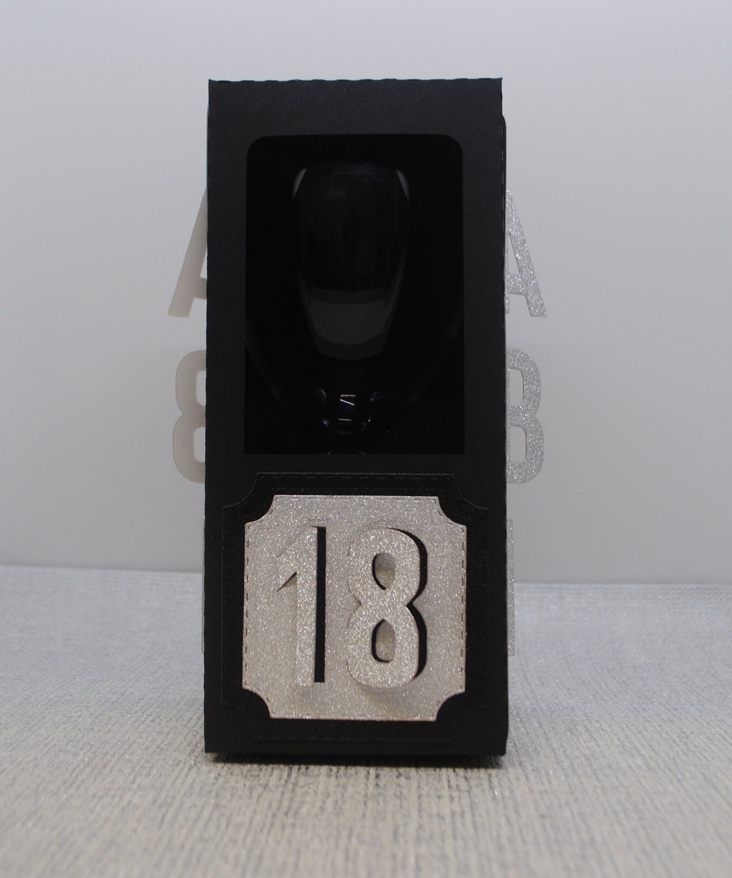 Wine Glass Gift Box Holder with ‘Age and Name’