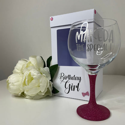 Birthday Girl Gin Glass Gift Box Holder, Great for all Gin Glasses, Great Gift Box for your Personalised Gin Glasses