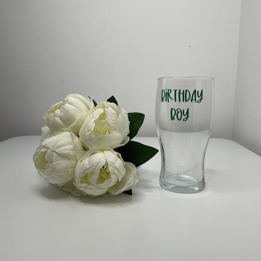 Personalise Birthday Boy Glass, Great for Birthdays